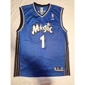 Reebok Orlando Magic # 1 Tracy McGrady Blue NBA  Jersey  Team Size XL